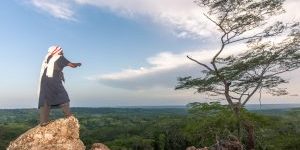 Mzee Sefu on the spiritual hill