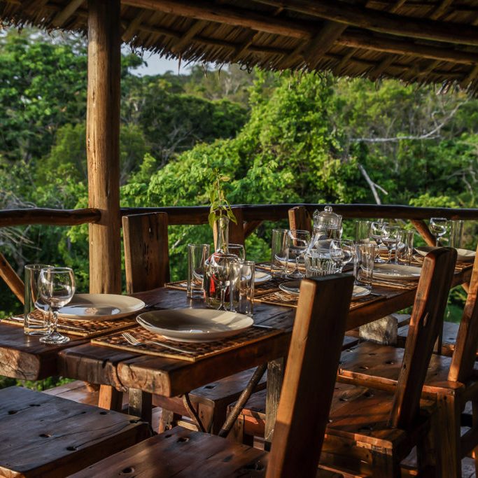 Dining area is intended for groups of friends and large families