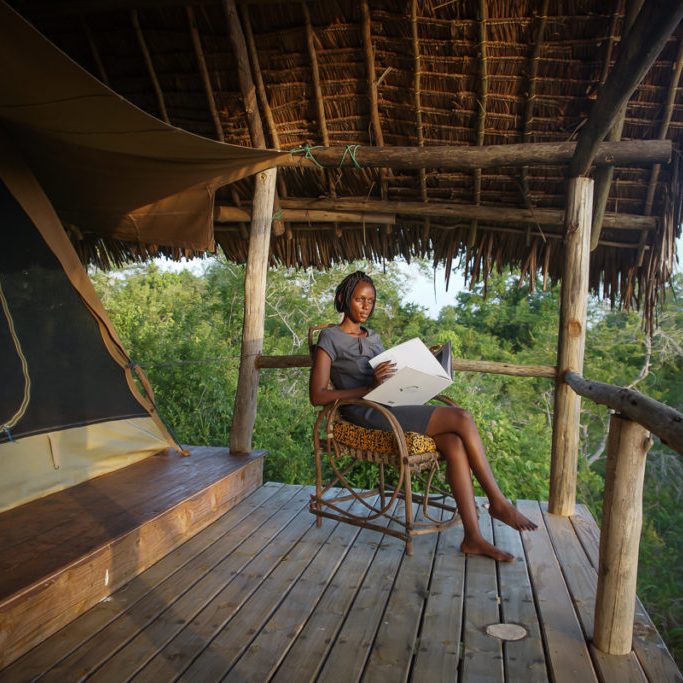 Miseni Retreat Safari Tent  balcony
