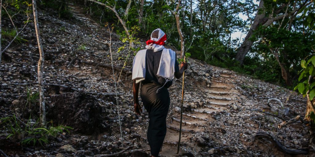 Please take off your shoes, be quiet and let's climb the sacred Miseni Hill...